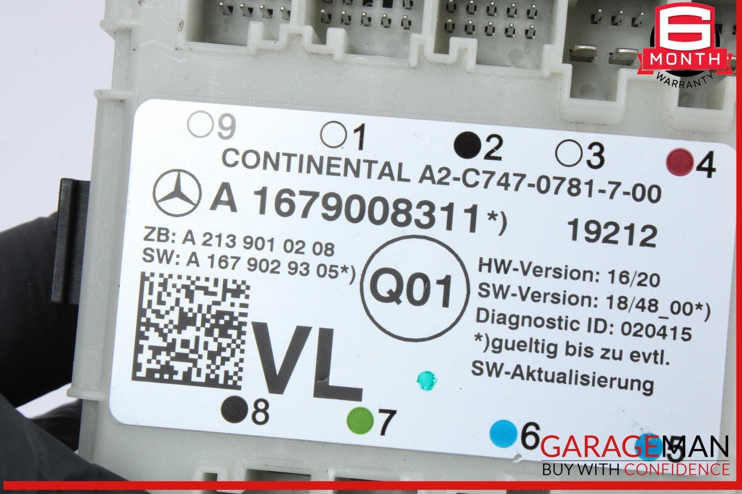 16-22 Mercedes W205 C300 GLC300 Front Left Side Door Control Module Unit OEM