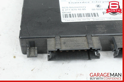 06-09 Mercedes W211 E350 CLS550 Front Left Seat Adjustment Control Module OEM