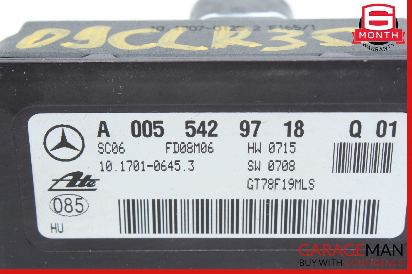 08-11 Mercedes W209 CLK350 SLK350 Yaw Turn Rate Sensor Module 0055429718 OEM