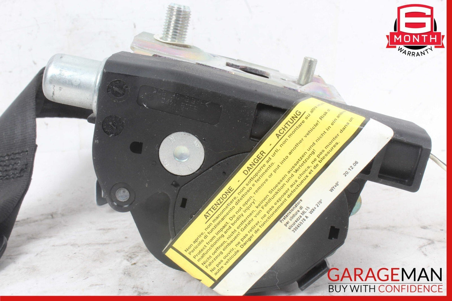 03-08 Maserati Quattroporte M139 Rear Right Seatbelt Seat Belt Retractor OEM