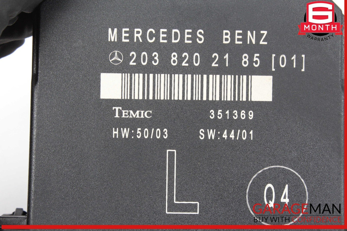 01-07 Mercedes W203 C230 C350 Rear Left Side Door Control Module 2038202185 OEM
