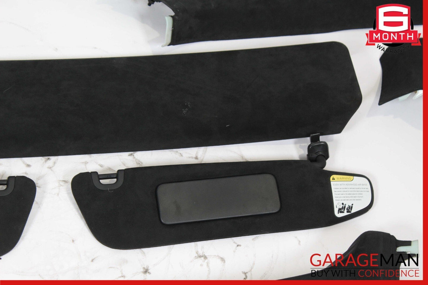 12-20 Tesla Model S Panoramic Roof Headliner Trim Bow Interior Pillars Cover Set