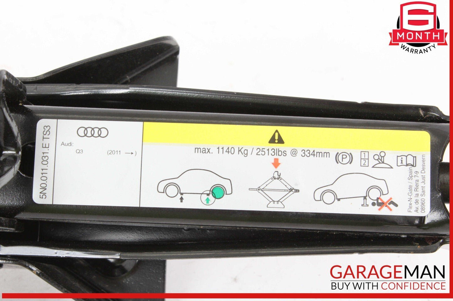 15-18 Audi Q3 Quattro Emergency Spare Wheel Jack Lift OEM