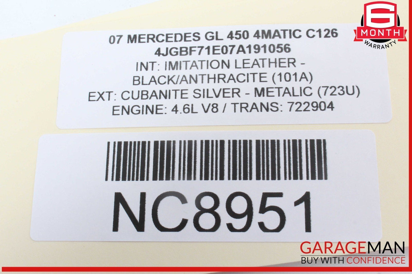 06-12 Mercedes X164 GL450 4MATIC ML63 AMG Dash AC A/C Air Vent Grill Center OEM