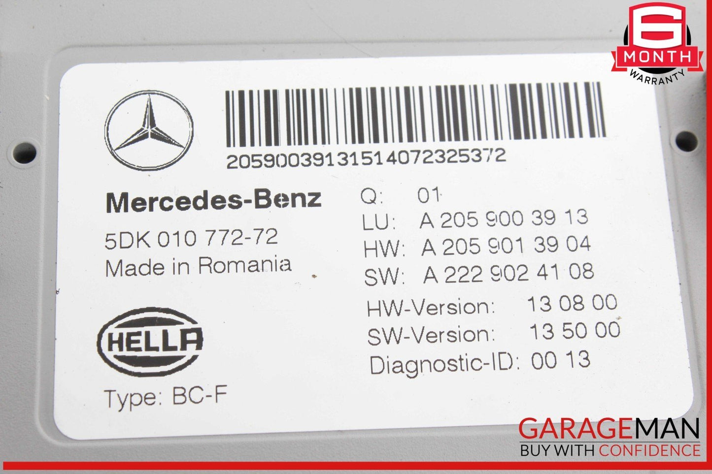 15-20 Mercedes W205 C300 GLC43 C63 AMG SAM Signal Lamp Control Module OEM
