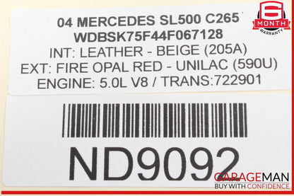 03-08 Mercedes R230 SL500 SL55 AMG Center Console ESP Switch Control Button OEM