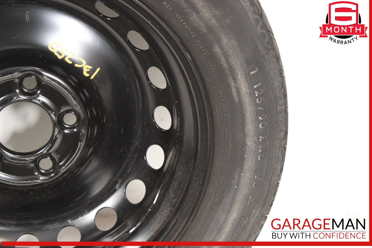 08-14 Mercedes W204 C250 C300 Emergency Spare Tire Donut Wheel Rim 125 90 16"
