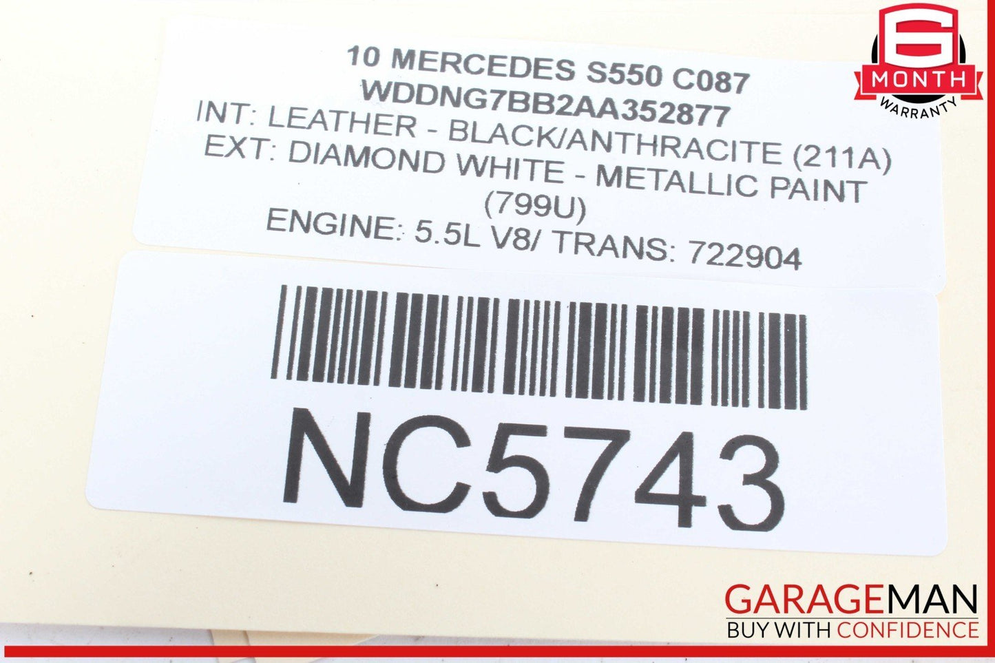 07-14 Mercedes W221 S550 S450 CL550 Trunk Lid Unlock Release Handle OEM