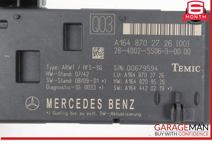 09-13 Mercedes W164 ML350 4MATIC Trunk Lid Liftgate Tail Gate Control Module OEM