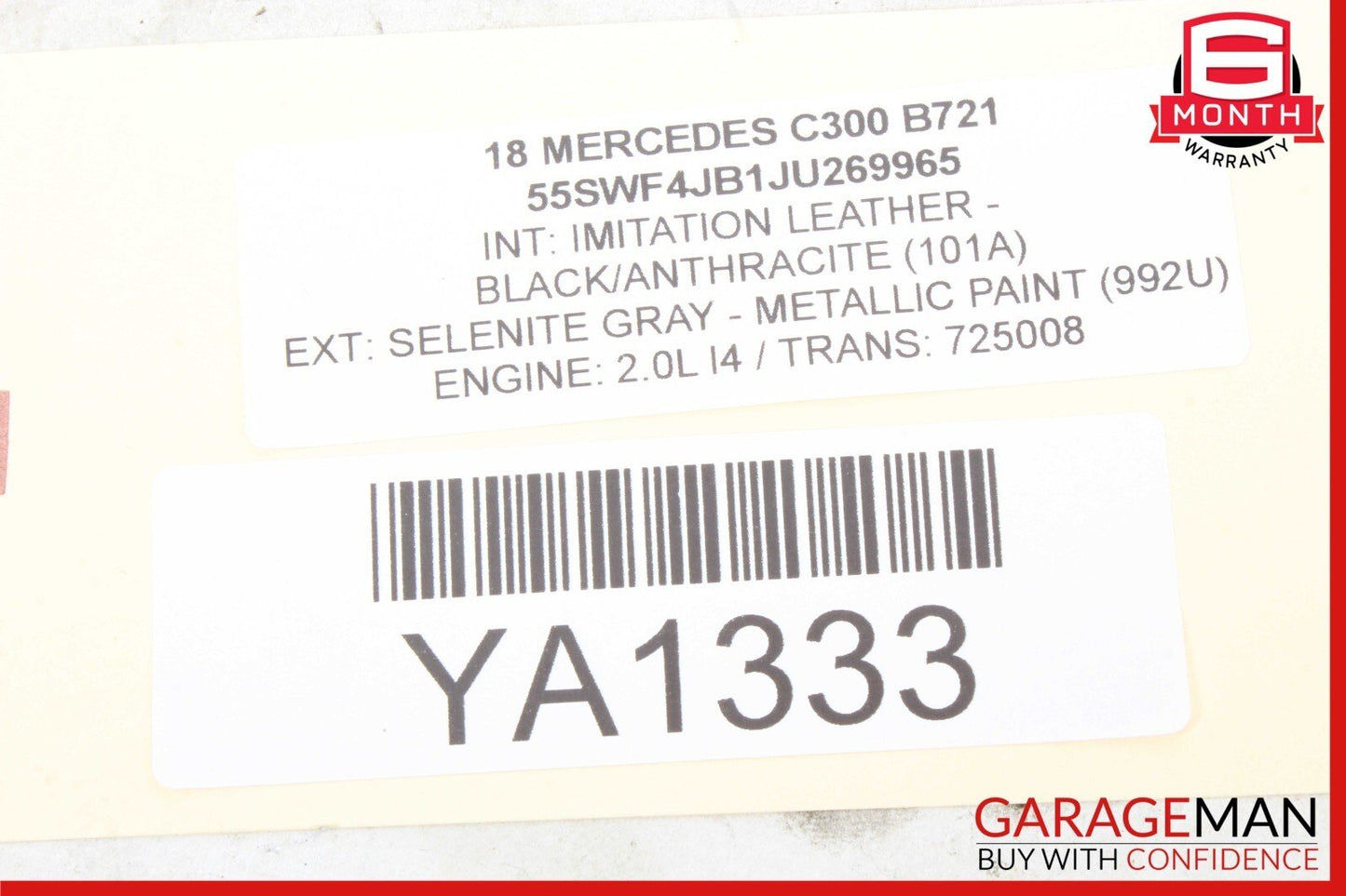 15-20 Mercedes W205 C300 C350e Front Right Sunvisor Sun Visor Shade Cover Black