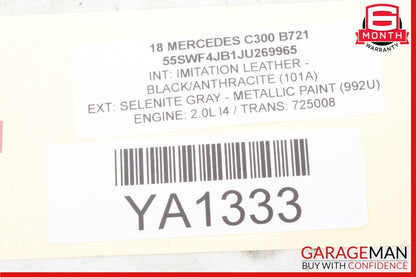 15-20 Mercedes W205 C300 C350e Front Right Sunvisor Sun Visor Shade Cover Black
