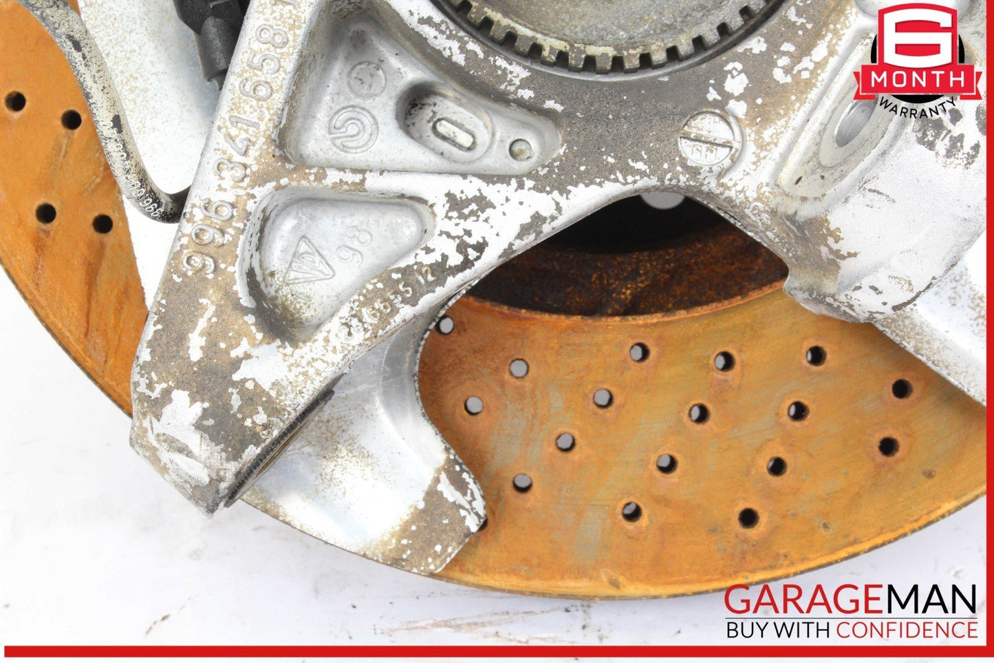 97-05 Porsche 911 Carrera Rear Left Side Spindle Knuckle w/ Rotor Disc OEM
