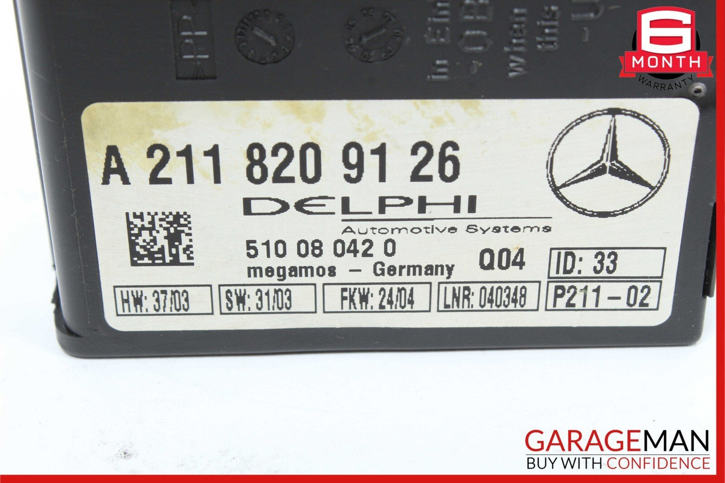 00-08 Mercedes W220 S55 AMG Anti Theft Control Alarm Module 2118209126 OEM