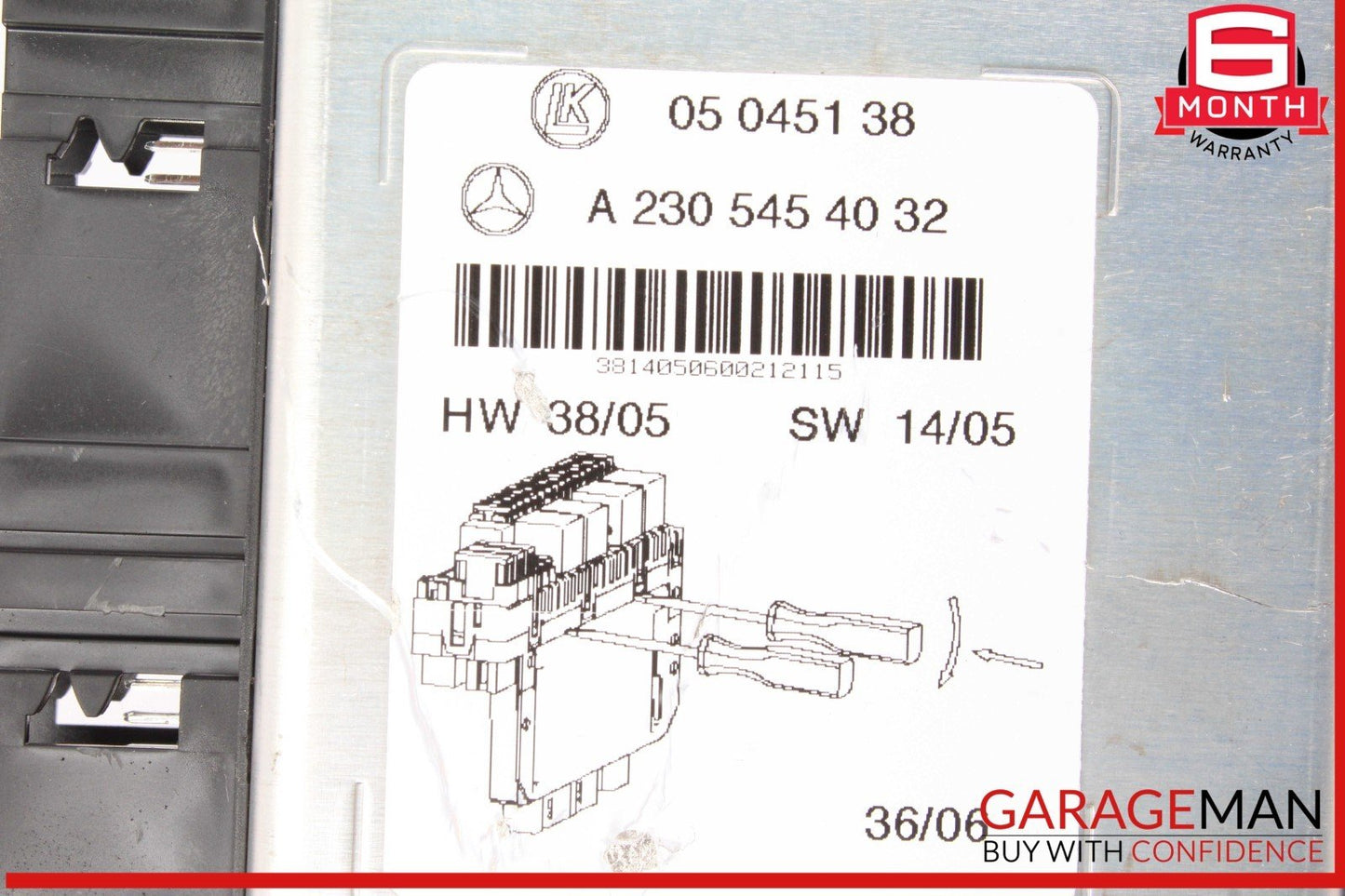 03-12 Mercedes R230 SL550 SL55 AMG SL500 Rear SAM Fuse Box Relay Module OEM
