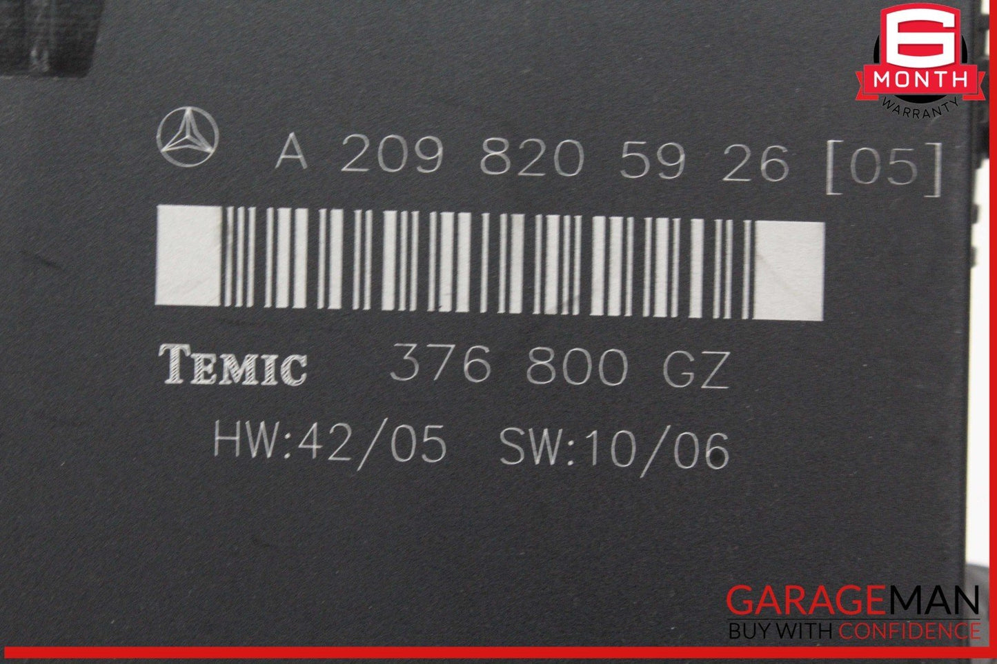 03-09 Mercedes W209 CLK350 CLK55 AMG CLK320 Rear Temic Control Module Unit OEM