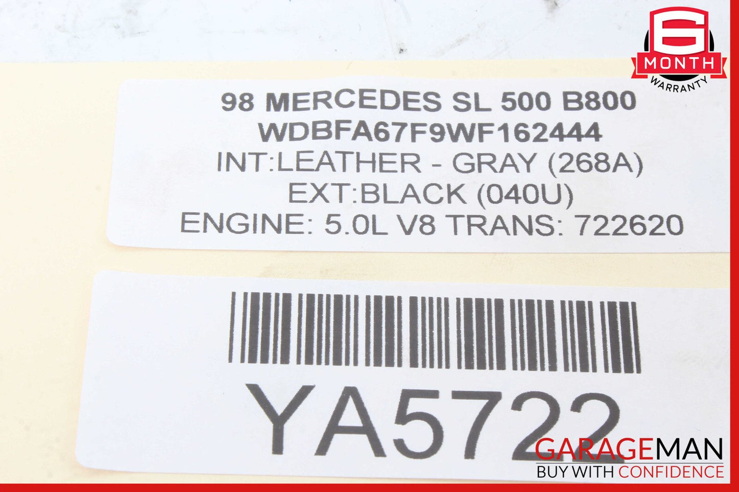 94-02 Mercedes R129 SL500 SL320 Right Top Convertible Hydraulic Valve Block OEM