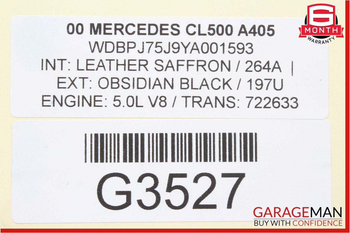 00-06 Mercedes W215 CL500 Front Right Side Under Seat Control Module Unit