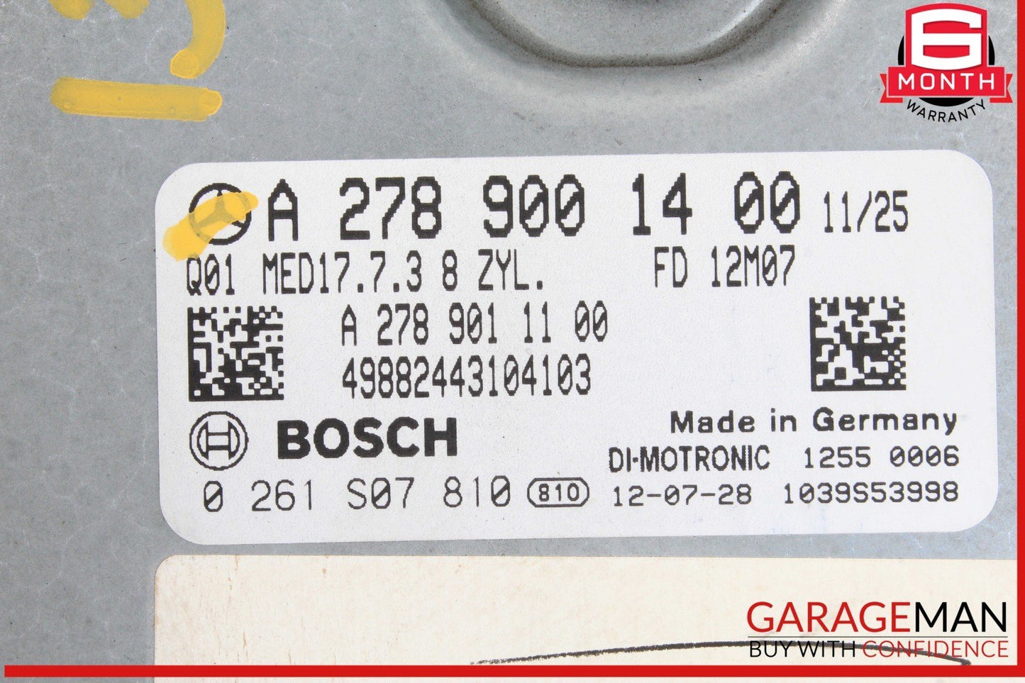 12-16 Mercedes X166 GL450 ECU ECM Engine Computer Control Module Unit OEM