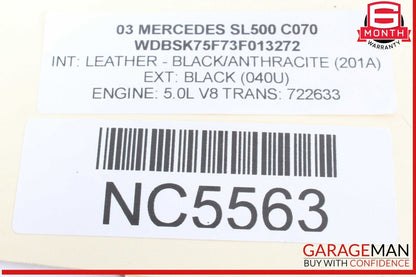 00-08 Mercedes R230 SL500 ABC Pressure Relief Valve Hydraulic Suspension OEM
