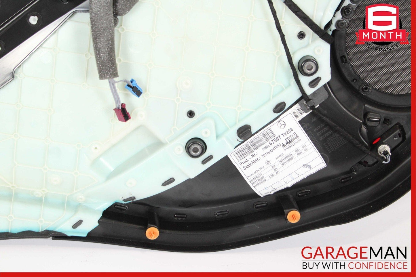 08-14 Mercedes W204 C250 Sedan Rear Right Side Interior Door Panel Black OEM