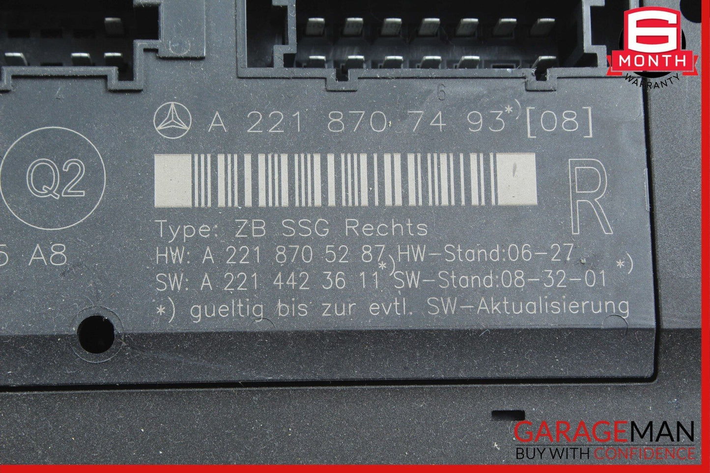 07-13 Mercedes W221 S550 S63 Front Right Under Seat Control Module 2218707493