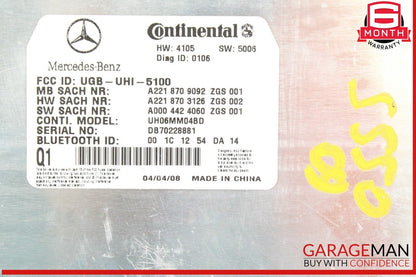 07-10 Mercedes W221 S550 CL550 Bluetooth Communication Control Module Unit OEM