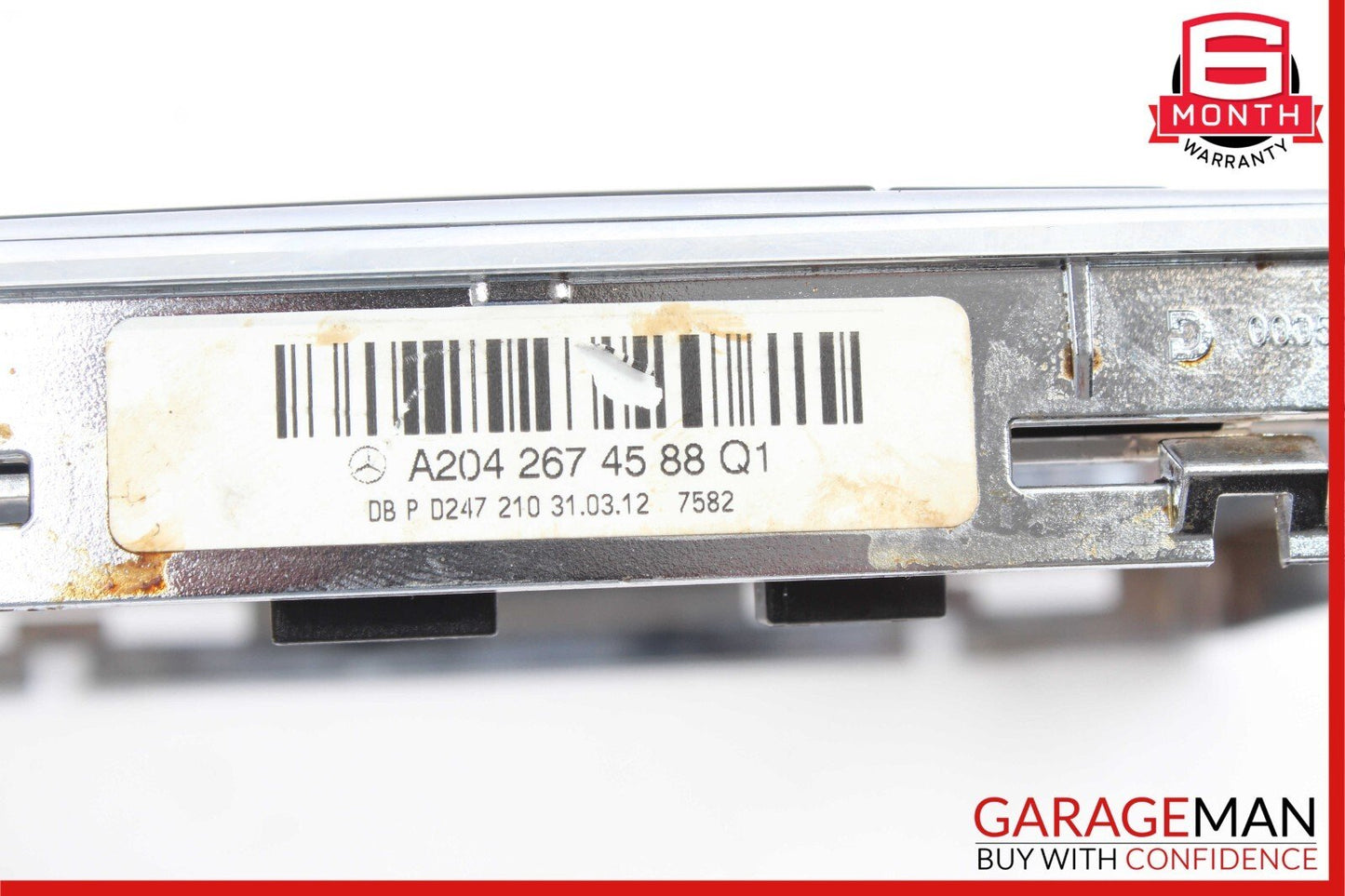 08-14 Mercedes W204 C300 R350 Center Console Shift Shifter Bezel Trim Silver