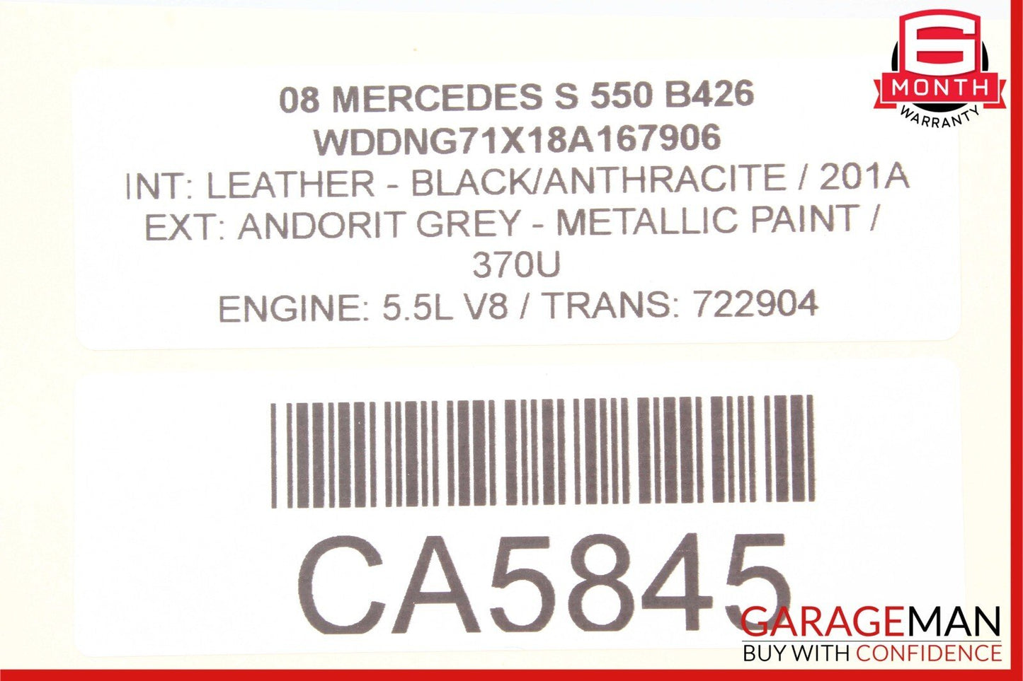 07-14 Mercedes W221 S550 CL550 CL65 AMG Rear Trunk Lid Unlock Release Handle