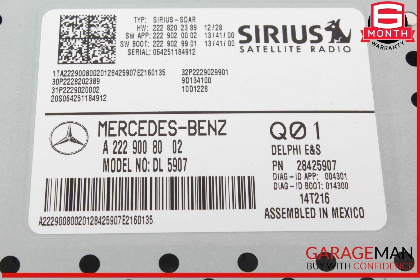 15-20 Mercedes W205 C300 Trunk Satellite Radio Receiver Control Module Unit OEM