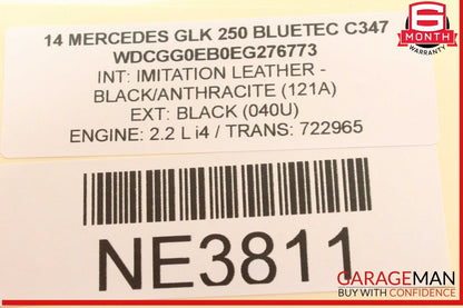 08-18 Mercedes X204 GLK250 Bluetec Rear Right Side Door Control Module Unit OEM