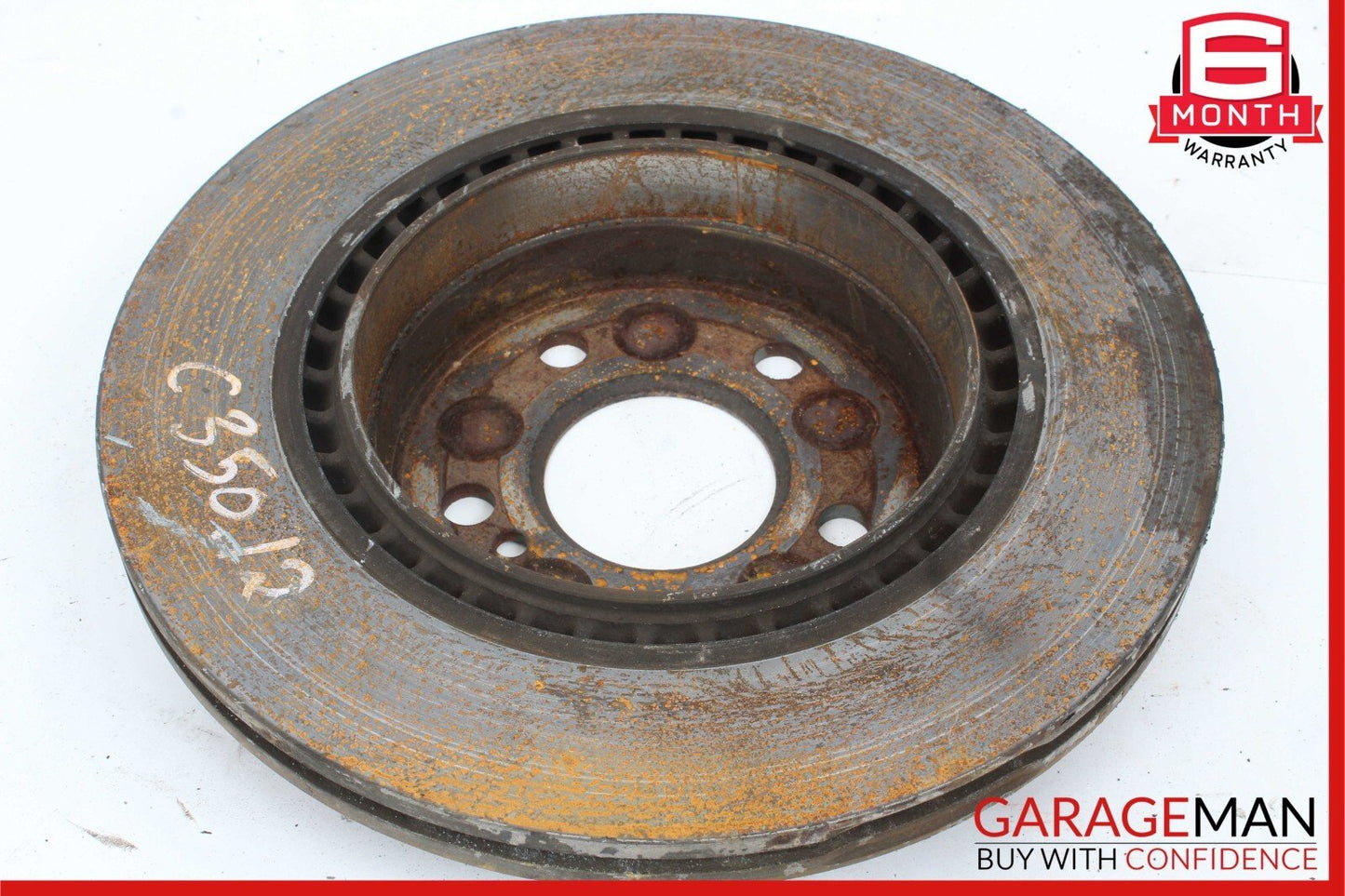 08-14 Mercedes W204 C250 C350 Rear Right & Left Brake Rotor Disc Set of 2 Solid
