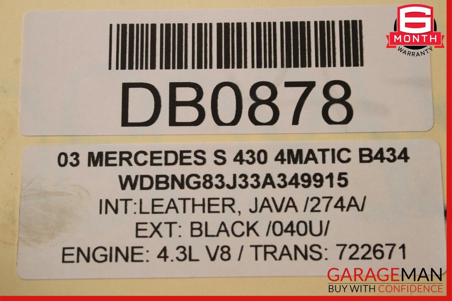 03-06 Mercedes W220 S430 AWD 4Matic 5 Speed Automatic Transmission 722.671 147k