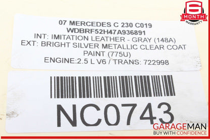 06-11 Mercedes W203 C230 Engine Motor Brake Vacuum Pump 2722300465 OEM