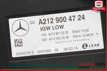 14-16 Mercedes W212 E350 Central Gateway Control Module Unit 2129004724 OEM