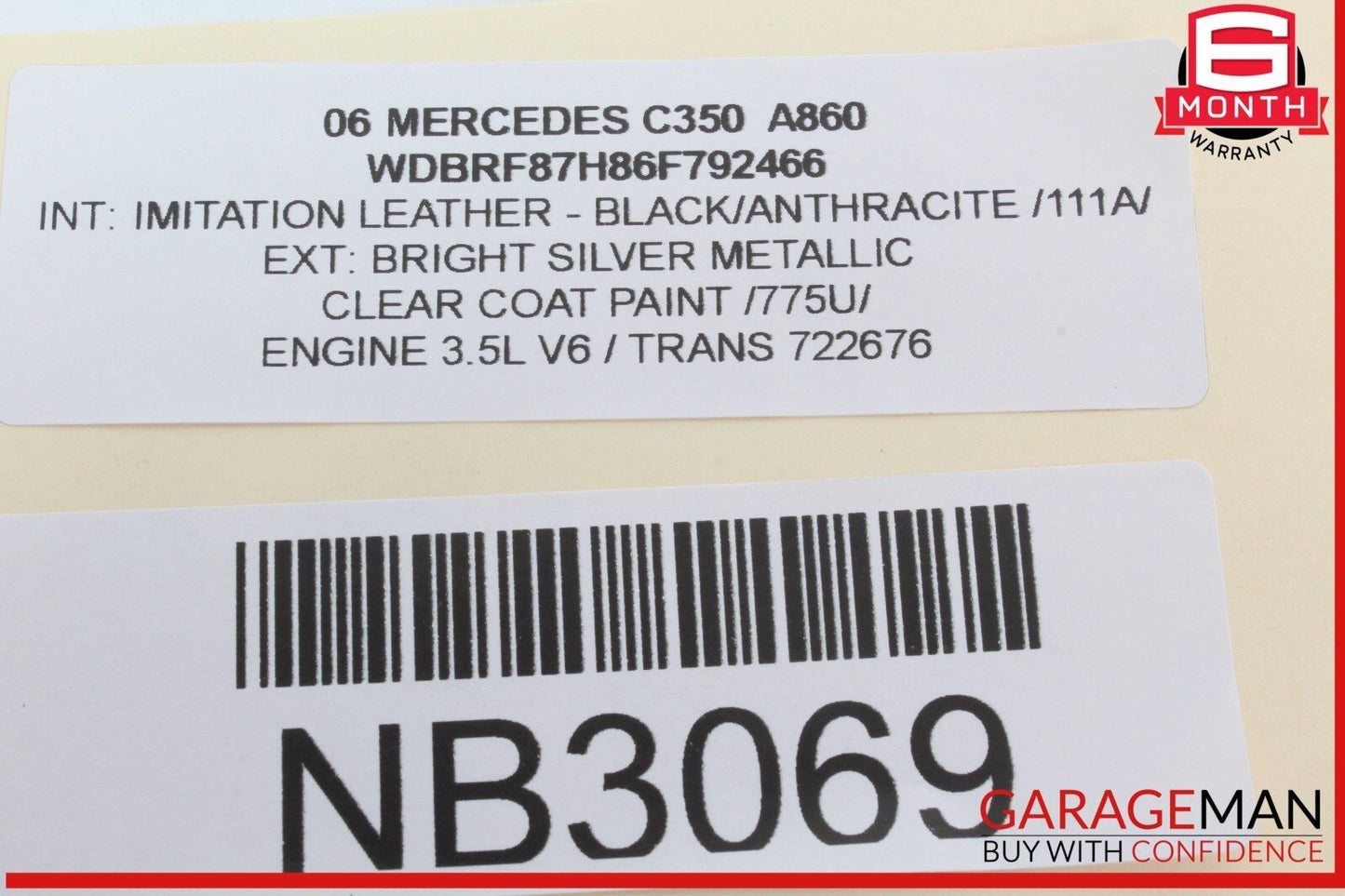 03-09 Mercedes W211 E350 E320 Rear Left Side Exterior Door Handle OEM