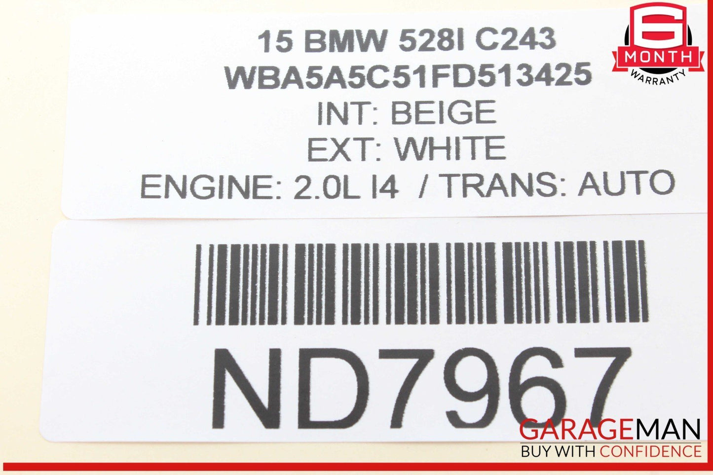 11-16 BMW 528i 535i 550i F10 Gas Accelerator Throttle Pedal 6860784 OEM