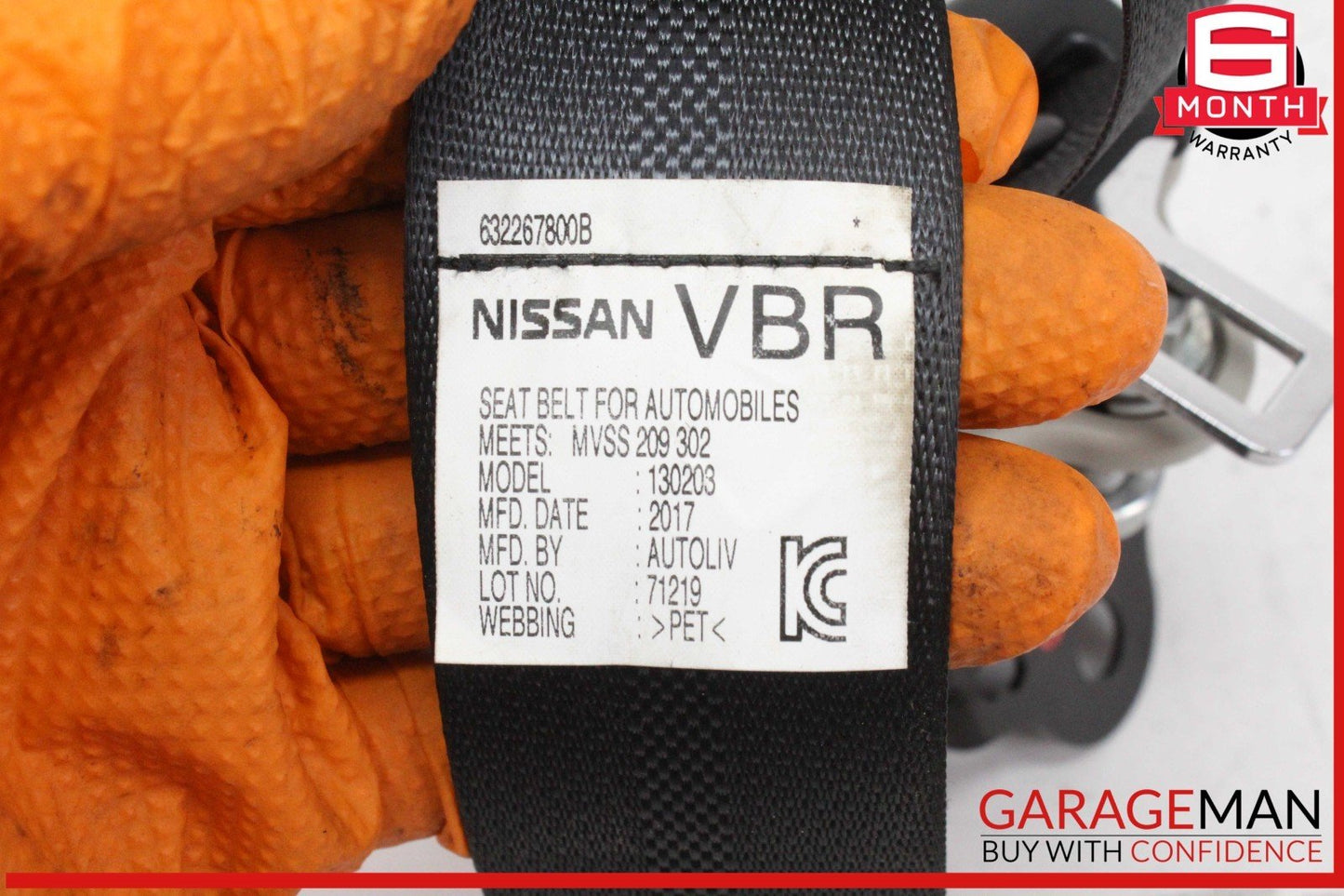 13-20 Nissan Leaf Rear Right Passenger Side Seat Belt Seatbelt Retractor OEM