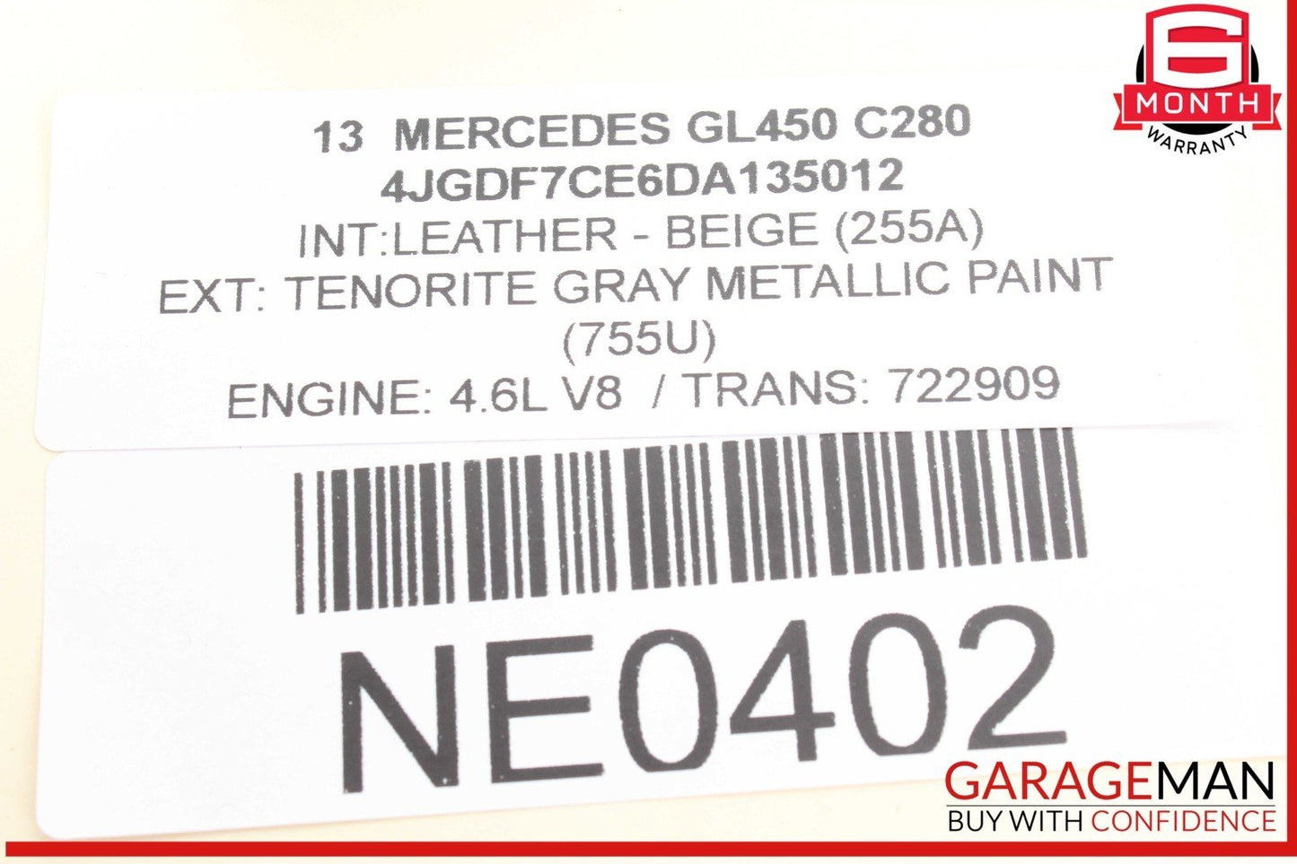 06-19 Mercedes X164 GL450 Rear Left and Right Side Air Suspension Bag Shock OEM