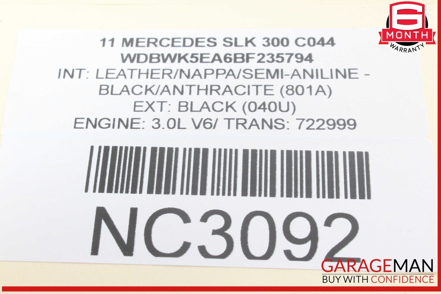 09-11 Mercedes R171 SLK300 Roof Convertible Top Control Module OEM