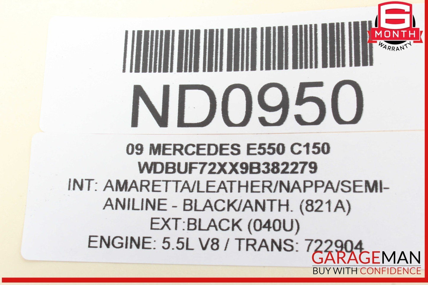 07-11 Mercedes W211 E550 E500 CLS550 Roof Shark Fin GPS Antenna Black OEM