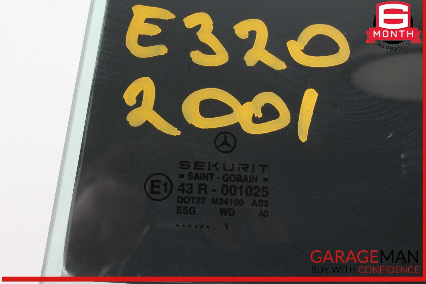 96-02 Mercedes W210 E320 E430 Rear Left Drive Side Quarter Window Glass OEM