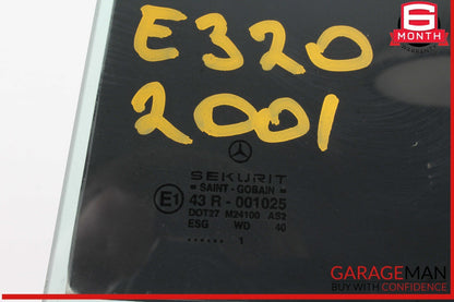 96-02 Mercedes W210 E320 E430 Rear Left Drive Side Quarter Window Glass OEM