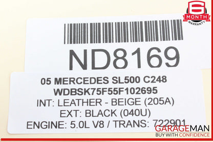 03-12 Mercedes R230 SL500 SL550 Front Left Side Dash Air A/C Vent Cover OEM