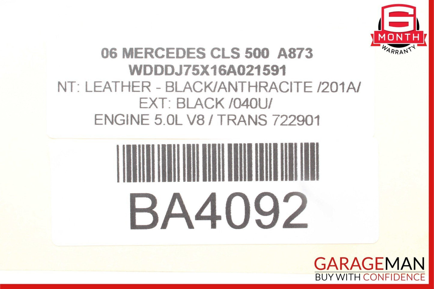 06-11 Mercedes W219 CLS500 Front Right Passenger Side Exterior Door Handle Black