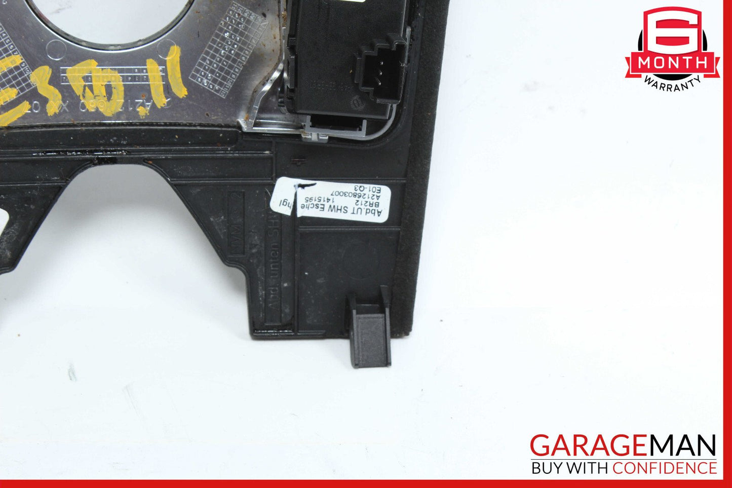 10-13 Mercedes W212 E350 E550 Center Console Switch Trim Cover Bezel Black OEM