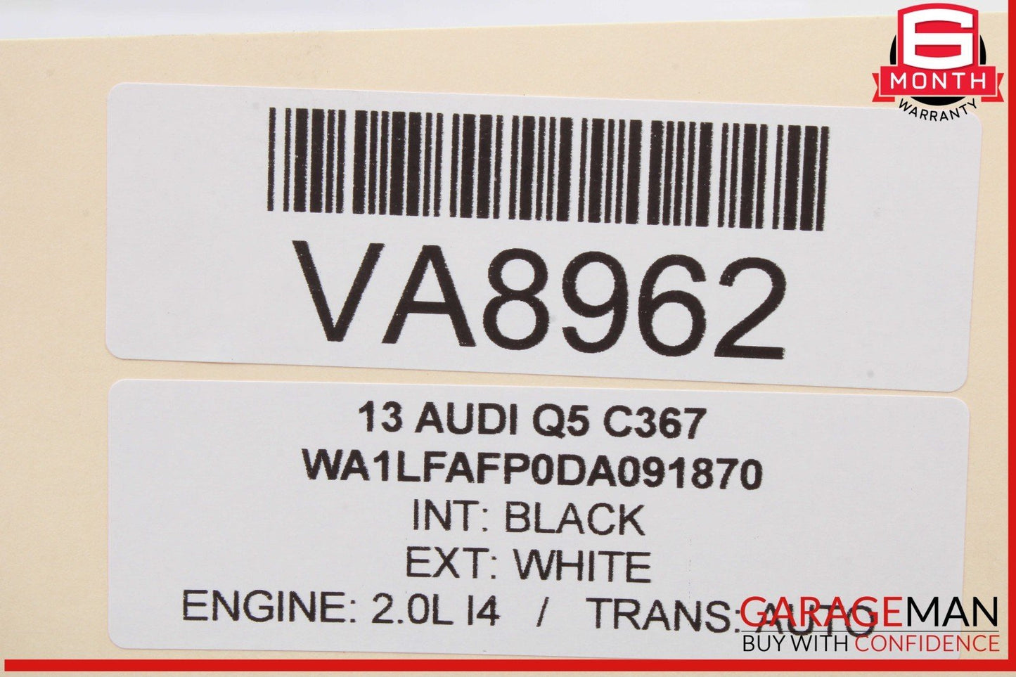 13-17 Audi Q5 SQ5 Power Brake Booster Master Cylinder w/ Reservoir 8R0612103H