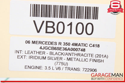 06-13 Mercedes W251 R350 4MATIC Rear Left Side Door Lock Latch Actuator OEM