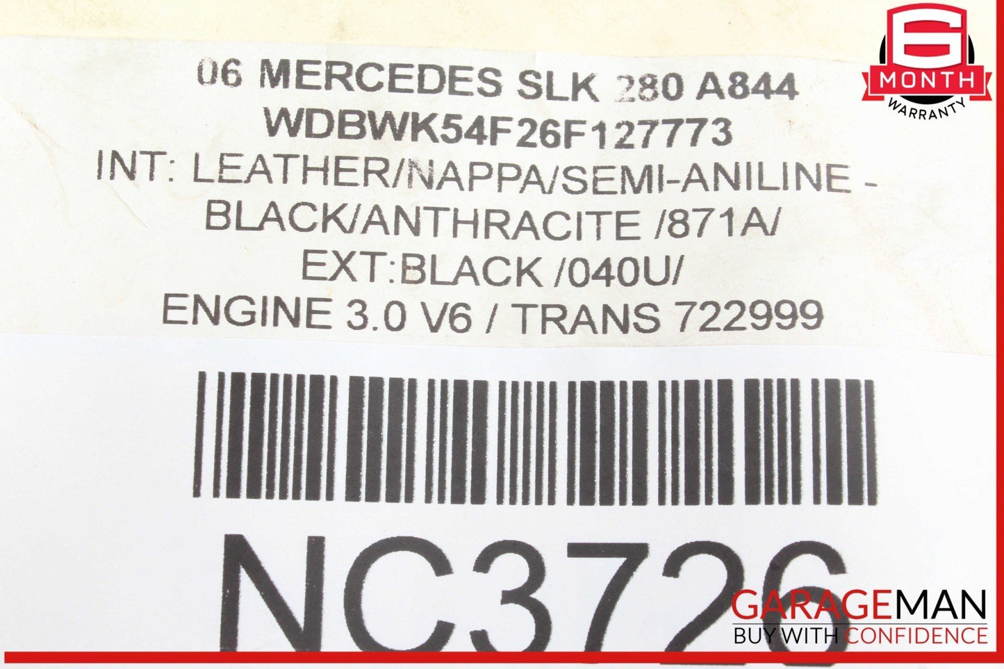 05-11 Mercedes R171 SLK280 SLK350 Convertible Top Roof Control Module Unit OEM