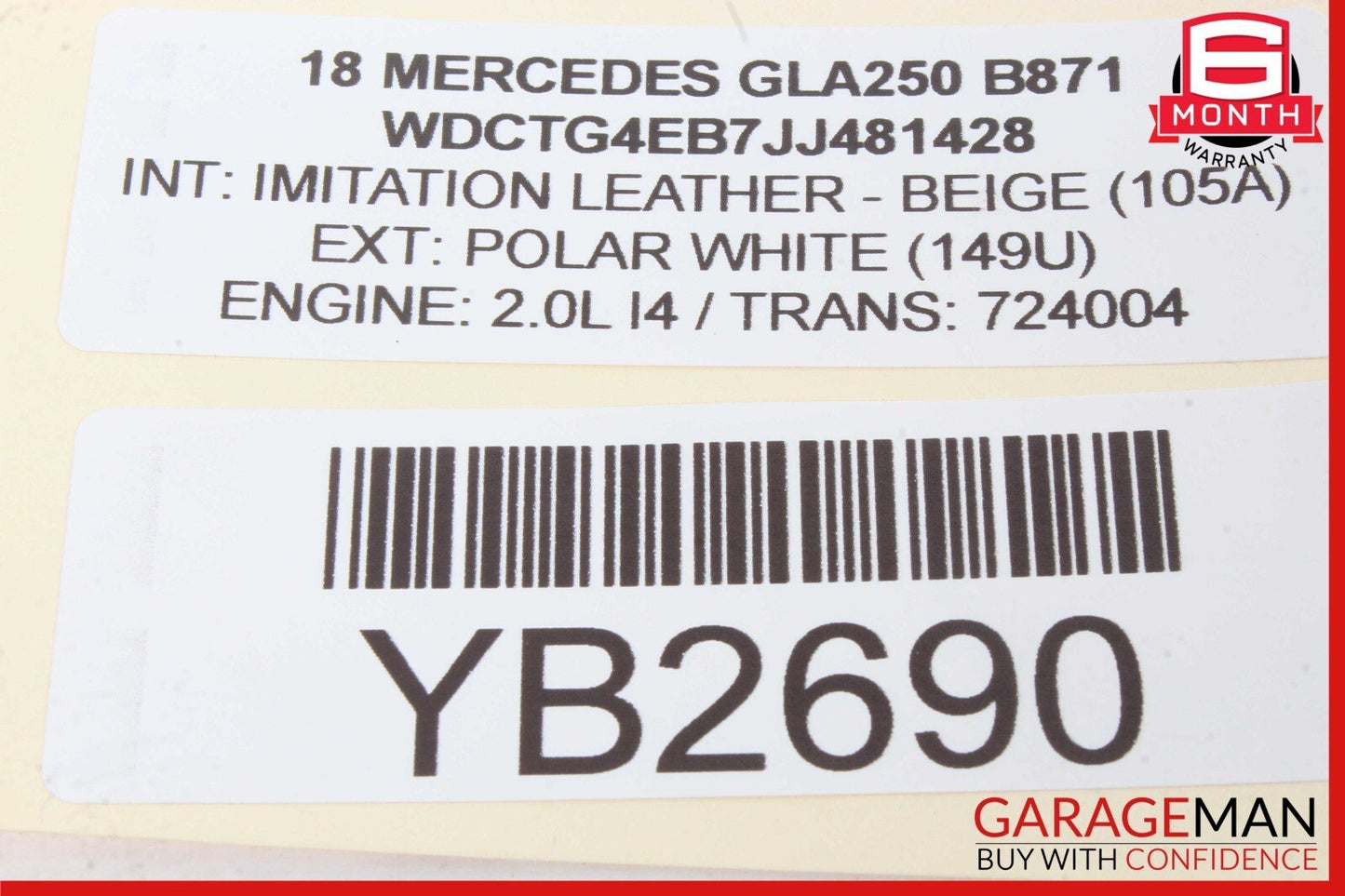 15-20 Mercedes X156 GLA250 Front Right Side Door Window Regulator Motor Unit OEM