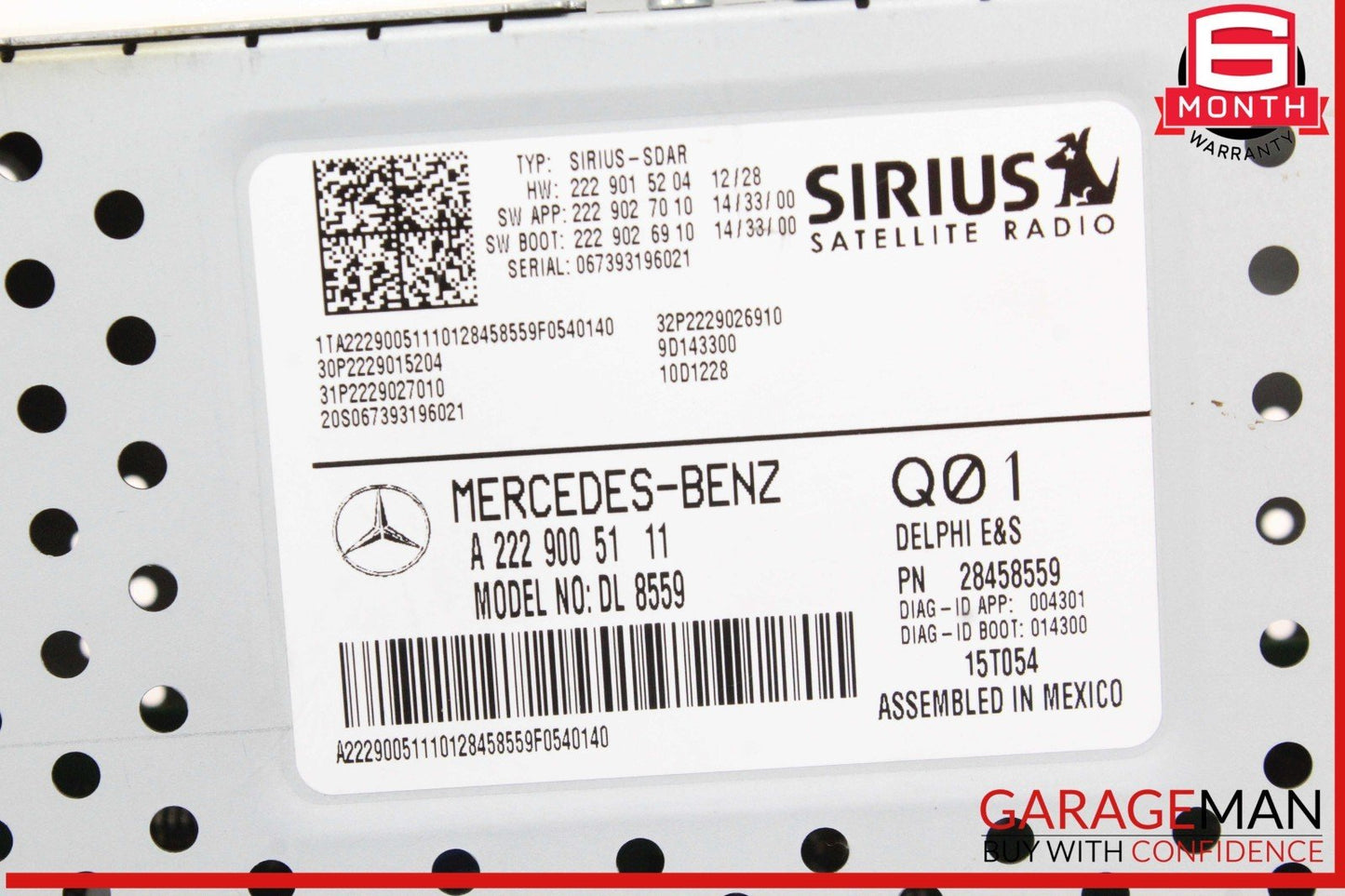 15-20 Mercedes W205 C300 Satellite Radio Receiver Control Module Unit OEM
